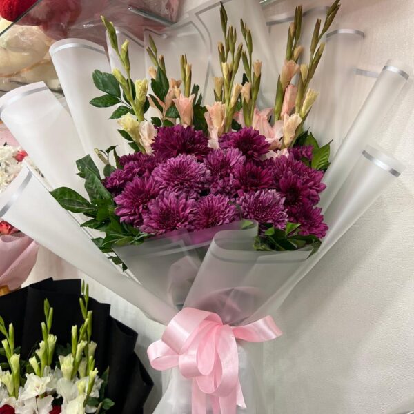 Majestic Purple & Blush Delight Bouquet